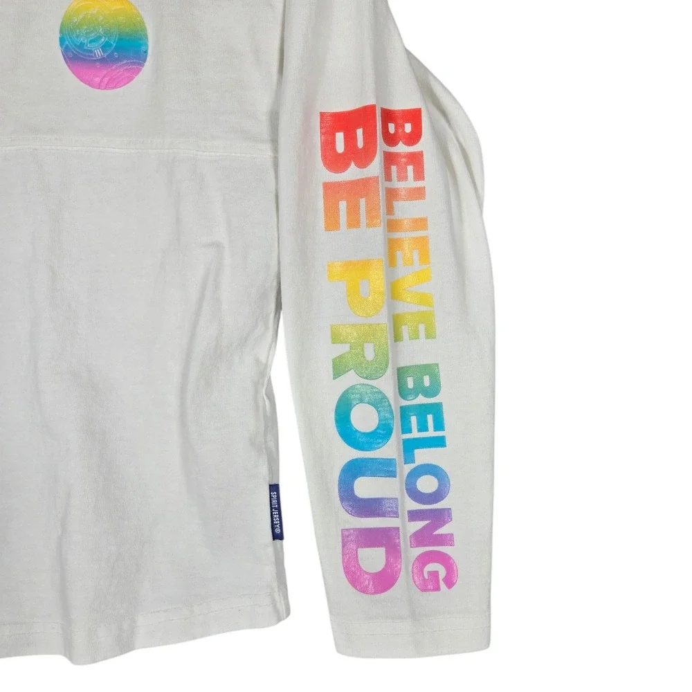 Disney Pride Collection Star Wars Spirit Jersey Kids M 7/8 Rainbow Graphic Shirt